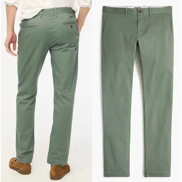 J Crew Factory | NWOT | Slim-fit flex chino pant Green | Men's Sz 30x30 - Picture 1 of 9